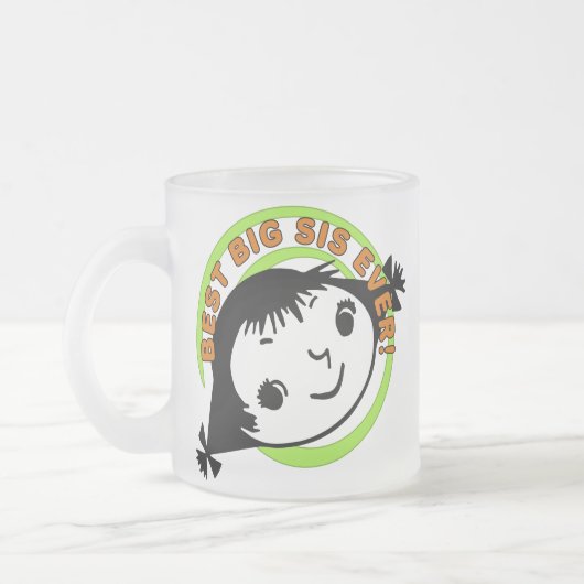 Retro Best Big Sis Ever Matglas Koffiemok (Links)