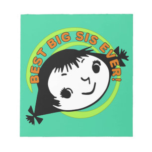 Retro Best Big Sis Ever Notitieblok