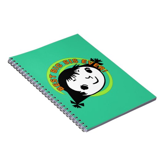 Retro Best Big Sis Ever Notitieboek (Rechterzijde)