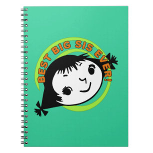 Retro Best Big Sis Ever Notitieboek