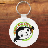 Retro Best Big Sis Ever Sleutelhanger (Voorkant)