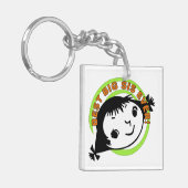 Retro Best Big Sis Ever Sleutelhanger (Voorkant Links)