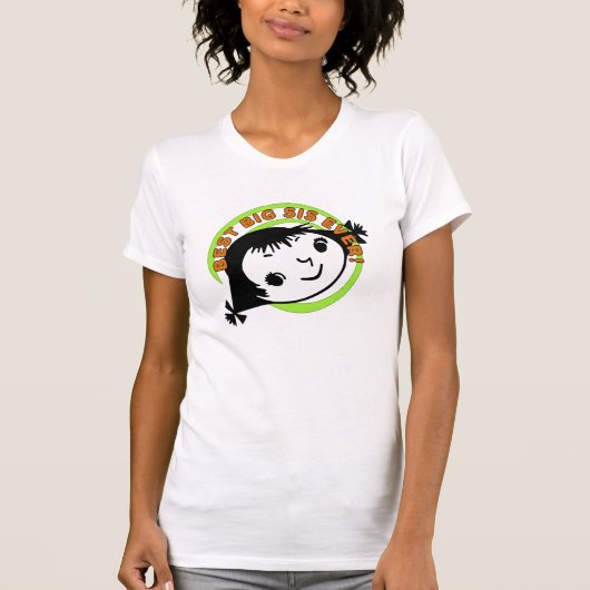 Retro Best Big Sis Ever T-shirt (Voorkant)