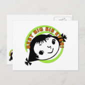 Retro Best Big Sister Ever Briefkaart (Voorkant / Achterkant)