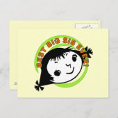 Retro Best Big Sister Ever Briefkaart (Voorkant / Achterkant)