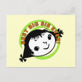 Retro Best Big Sister Ever Briefkaart (Voorkant)