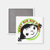 Retro Best Big Sister Ever Magneet (Voorkant / Achterkant)