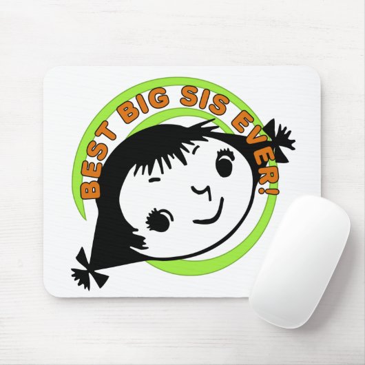 Retro Best Big Sister Ever Muismat (Met muis)