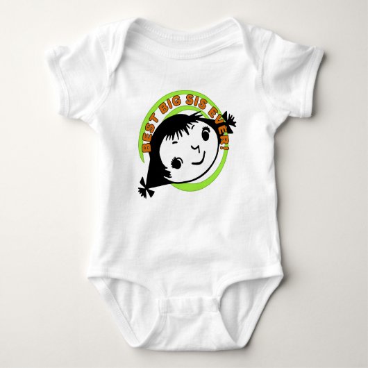 Retro Best Big Sister Ever Romper (Voorkant)