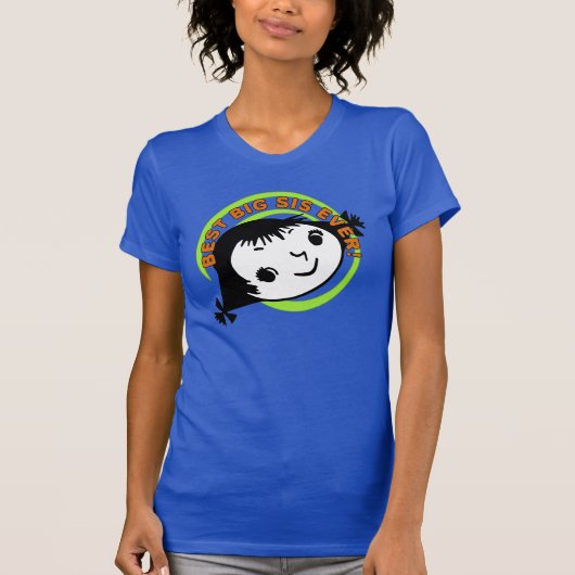 Retro Best Big Sister Ever T-shirt (Voorkant)