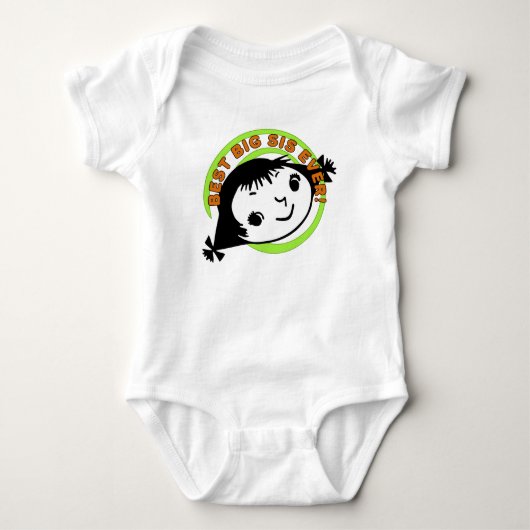 Retro Best Big Sister Ever T-shirt (Voorkant)