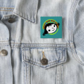 Retro Best Big Sister Ever Vierkante Button 5,1 Cm (In situ)