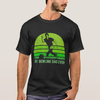  Retro Best Bowling Pap ooit grappige vader T-shirt