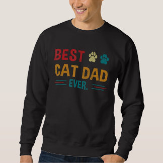 Retro Best Cat Dad Ever  Cat Vintage Cat Dad Trui