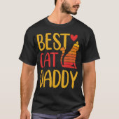 Retro  Best Cat Dad ever Fathers day Siames T-shirt (Voorkant)