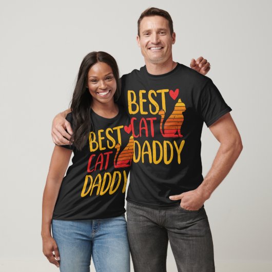 Retro  Best Cat Dad ever Fathers day Siames T-shirt (Unisex)