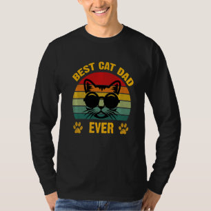 Retro  Best Cat Dad ever Fathers Day Vinta T-shirt