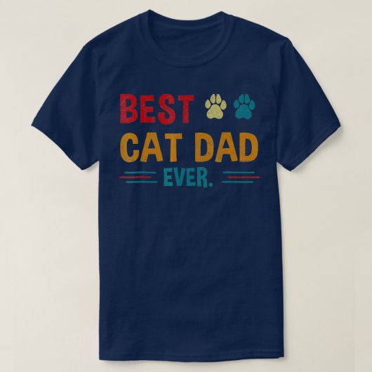 Retro Best Cat Dad Oost Lover Cat Cat Dad T-shirt (Design voorkant)