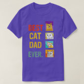 Retro Best Cat Dad Oover Funny Meow cat Kitty Cat T-shirt (Design voorkant)