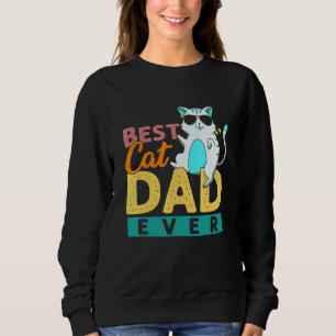 Retro Best Cat Dad over Kat Man Pet Owner Trui