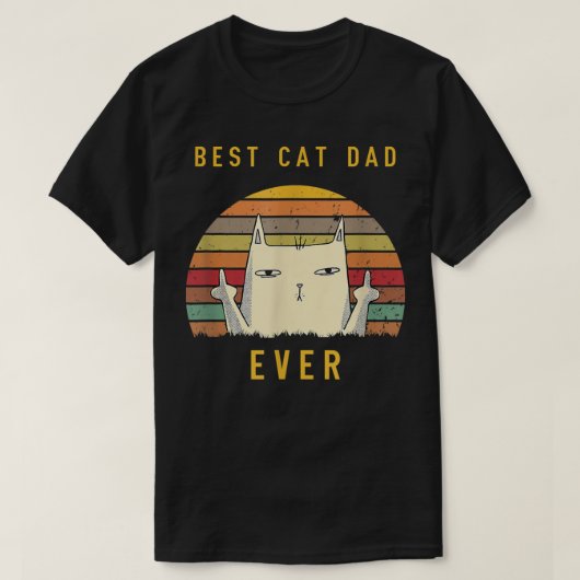 Retro Best Cat Pap Ever Cat Lover Funny Cappa T-shirt (Design voorkant)