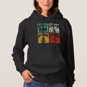 Retro Best Chicken Moeder Ever Farmer Fam Hoodie