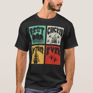 Retro Best Chicken Moeder Ever Farmer Fam T-shirt