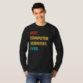 Retro Best Computer Scientist Ever T-shirt (Voorkant volledig)
