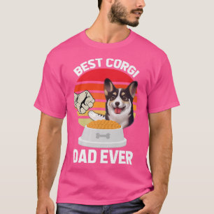 Retro  Best Corgi Dad Dog Dad Eigenaar F T-shirt