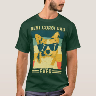  Retro Best Corgi Dad Oover Vaderdag do T-shirt