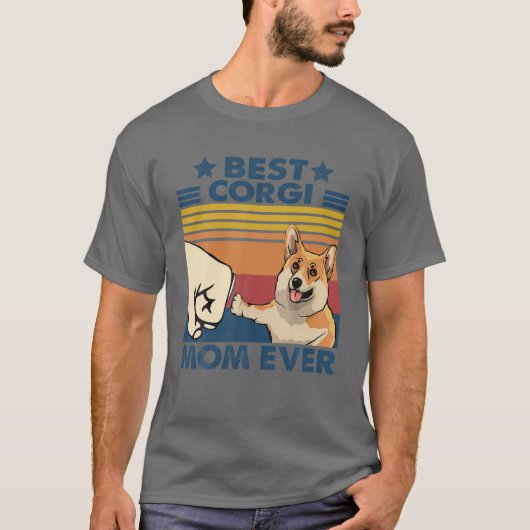 Retro Best Corgi Ma Ever Funny Corgi T-shirt (Voorkant)
