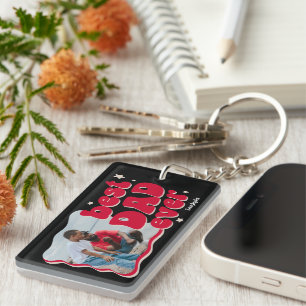 Retro Best Dad ever Photo Keepomwille Sleutelhanger