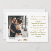 Retro Best Day Ever Photo Collage Wedding Bedankkaart (Achterkant)