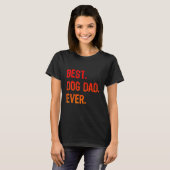 Retro Best Dog Dad Ever Cool Dad T-shirt (Voorkant volledig)