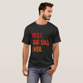 Retro Best Dog Dad Ever Cool Dad T-shirt (Voorkant volledig)