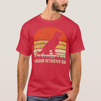 Retro Best Dog Dad ever Labrador Retriever T-shirt