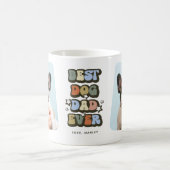 Retro Best Dog Dad Oog 2 Foto Koffiemok (Center)