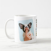 Retro Best Dog Dad Oog 2 Foto Koffiemok (Links)