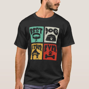  retro Best Dog Father Ever Matching Owner T-shirt