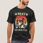 Retro  Best Dog Ma Ever Funny Dog Mama Bea T-shirt (Voorkant)