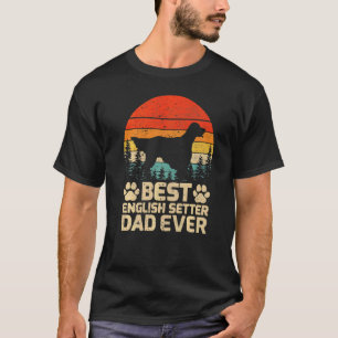 Retro Best English Setter Dad over Father' T-shirt