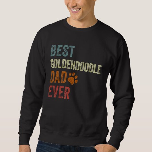 Retro Best Goldendoodle Dad Ever Doodle Papa Fathe Trui (Voorkant)