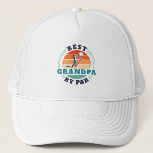 Retro Best Grandpa door Par Custom Golf Trucker Pet