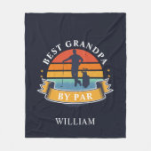 Retro Best Grandpa door persoonlijke Golfer Fleece Deken (Voorkant)