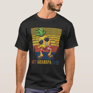  Retro Best Grandpa Ever Dabbing Pineappel T-shirt