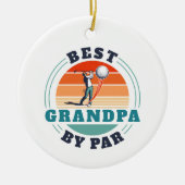 Retro Best Grandpa, Par Custom KerstGolfing Keramisch Ornament (Voorkant)