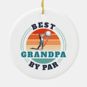 Retro Best Grandpa, Par Custom KerstGolfing Keramisch Ornament (Achterkant)