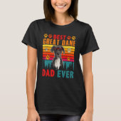  Retro Best Great Dane Dad Ever Cute Dog Su T-shirt (Voorkant)