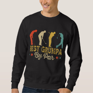 Retro Best Grumpa, Par Mannen Golfing Golf Trui