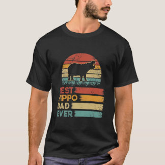 Retro Best Hippo Pap Ooit Shirten Animals T-shirt
